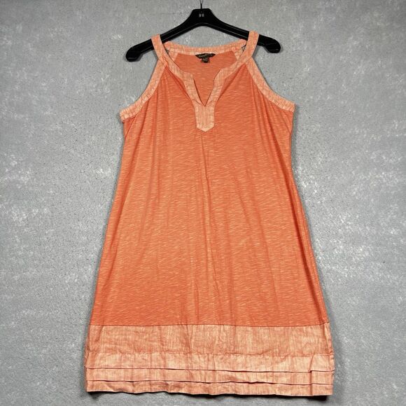 Tommy Bahama Dress Womens SZ XL Orange Arden Sleeveless Cotton with Linen Trim - Picture 1 of 11